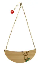Stag Bib Pendant--RED-PE0049