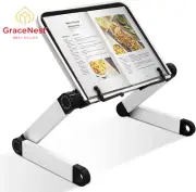 Adjustable Book Reading Stand w/ Page Clips Ergonomic Holder for Textbooks