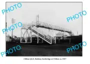 OLD 8x6 PHOTO CLIFTON QLD RAILWAY FOOT BRIDGE c1917