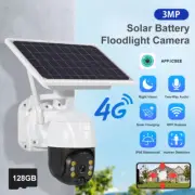 Solar Powered 4G/Wifi Outdoor Pan/Tilt Home Security Camera System Wireless Lot