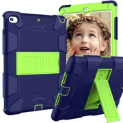 Silicone+PC Case 3-Layer Anti-fall Protective Cover Tablet Stand For iPad Mini 4 5-11navy olivia