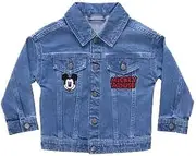 [Disney] Mickey Mouse Two (2) Piece Denim Jacket and Graphic Tshirt Set (Blue/Black) Size 4T, Black