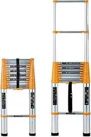 Telescopic Ladder Telescopic Ladder Portable Aluminium Extension Ladders Multi Purpose Folding Extendable, Capacity 150kg/330lb (Size : 5.9m/19.4ft)
