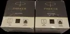 2 Pack PARKER QUINK Fountain Pen Ink Refill Bottles Black 57 ml
