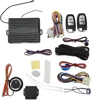 XTevu Keyless Entry System, 12V PKE Remote Starter, Universal Fit Car Security Alarm, Passive Keyless Start System, One Click Engine Start Anti Theft Kit