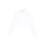 [Alaïa] Alaïa Ruffled High-neck Shirt 36 FR WHITE