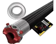 Garage Door Torsion Spring 218x1.75x28- RED for LEFT SIDE with Steel Bearing