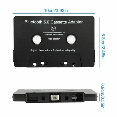 Bluetooth 5.0 Car Audio Stereo Cassette Tape Adapter to Aux Adapter USB Charging