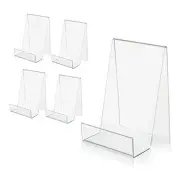 Acrylic Book Easel Stand with Ledge Easels Plate - 5 Pack for Small Clear