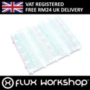 750 Point Solderless Breadboard Prototyping Arduino Dual Adhesive Flux Workshop