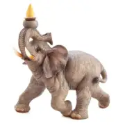 Premium Quality Backflow Incense Burner with Realistic Elephant Design Figurine