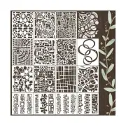 Stencils for Crafts Reusable Texture Stencils Geometric Stencil for Painting ...