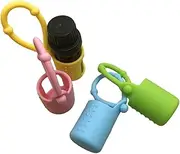 FOMIYES 6Pcs Silicone Essential Oil Roller Bottle Holder Protective Cover Case for Bottles Portable Design with Strap for Easy Carrying for Travel Go