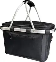 Sachi Insulated Carry Basket W/Lid - Black