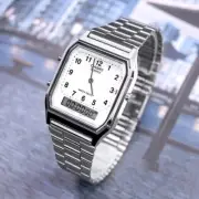 CASIO AQ-230A-7B Unisex Analog Digital Retro White Dial Original New