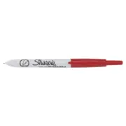 Sharpie Retractable Permanent Markers, Ultra Fine Point, Red, Pack of 12