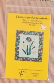 I Come To The Garden Applique & Embroidered Quilt Pattern Part 4 of 12