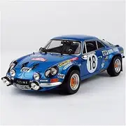 Scale Finished Model Car 1:18 for Renault Alpine A110 1973#18 Alloy Racing Car Model Diecast Simulation Vehicles Collection Ornaments Miniature Replica Car