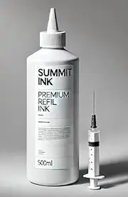 Summit Ink Black Refill Ink, 500ml, Compatible with Epson EcoTank T502 T512 T522 T532 T542 T664 T775 Bottles