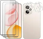 [2+2 Pack] Compatible with Honor 400 5G Screen Protector & Camera Lens Protector HD Tempered Glass, [Support Fingerprint Unlocking] 9H Hardness Anti-Scratch Bubble-Free (Clear)