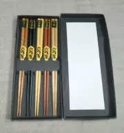 5-Pairs Set of Chopsticks Natural Wood Chopstick Reusable Minimalism