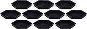 Set of 10, Hexagonal Hegime, Shokado, Black Painted Tamenai