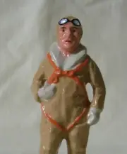 Aviator/Pilot with goggles, Standard Gauge model train figure, New/Reproduction