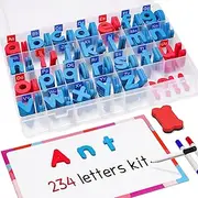 Classroom Magnetic Letters kit with Double-Side Magnet Board - Foam Alphabet Letters for Kids Spelling and Learning by Joynote(208pcs in Box)
