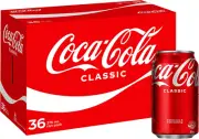 Coca-Cola Classic Soft Drink Multipack Cans 36 X 375Ml