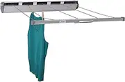 Household Essentials 17145-1 15-7 Retractable Clothesline 5-Line Dryer for Indoor or Outdoor Use -Hang Wet or Dry Laundry Black|tan|Silver 170'