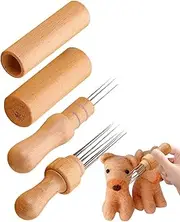 Felt Needle Kit, Wool Felt Kit - Wool Needles Craft Wool Felt Tool | 2x Felt Tools with Solid Wood Handle, Felt Needle Tools