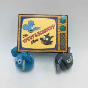 Bark Box XS-S Itchy & Scratchy Show Squeaky Tennis Balls The Simpsons New