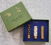 GUCCI Lipstick Trio Set Rouge de Beauté, Lévres Voile & Mat Matte GOLDIE RED 25