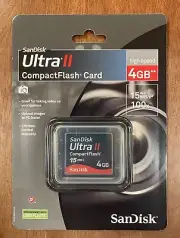 SanDisk Ultra II 4GB 15MB/s CF Compact Flash Genuine Camera Memory Card NEW