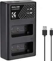 K&F Concept LP-E17 Battery Charger, Dual Slot Quick Charger for Canon EOS RP, Rebel T8i, T7i, T6i, T6s, SL2, SL3, EOS M3, M5, M6 Mark II, 77D, 200D, 750D, 760D, 800D, 8000D Camera