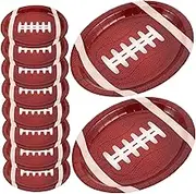 BESPORTBLE 25 Pcs Rugby Paper Plate Football Birthday Party Decorations Rugby Party Decorations Football Dessert Plates Soccer Dessert Plates Football Party Tableware Light Brown