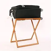 Guest Room Luggage Rack, Folding Suitcase Stand Luggage Rack Luggage Rack, Hotel Luggage Rack, Hotel Mahogany Leather Folding Rack, Bedside Clothes, Guest Room Cabinet