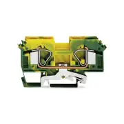 A●10pcs WAGO 283-607 ​2-Conductor Ground Terminal Block 16 mm² Green-Yellow New