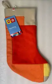 Lego Collection by Target Christmas Stocking Orange Red - New w/ Tags