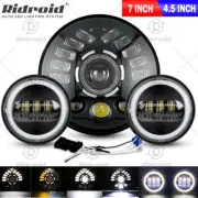 7" LED Headlight + Passing Lights For Harley Davidson Heritage Softail Classic