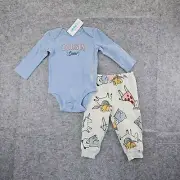 Carter's Baby Girl 2pc Cousin Bodysuit &Jogger Sweat Pant Set NWT 12M Blue/Gray