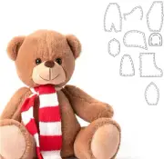 10 PCS Memory Bear Template Ruler DIY Sewing Pattern Template Set For 12" Inch