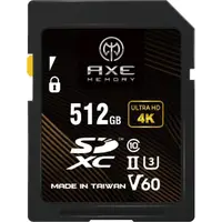 在飛比找momo購物網優惠-【AXE MEMORY】專業級SDXC 512GB V60 