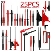 25Pcs Silicone Multimeter Test Leads Kit Test Leads Set with Replaceable paTUm