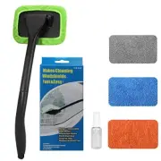 Auto Windshield Brush Tool Microfiber Car Window Cleaner with Spray Bottle