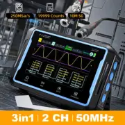 Digital Oscilloscope Multimeter Signal Generator Touch Screen 2 Channel 50MHz