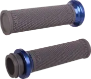 ODI Ruffian Lock-On Street Grips - TBW - Black/Anodized Blue V30HTWH-U