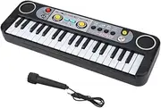 Qiilu 37-Key Electric Keyboard, Electric Digital Piano Keyboard Musical Instruments Kids Toy with Microphone
