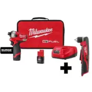 Milwaukee Impact Driver Compact Kit 12V Li-Ion Brushless Cordless 1/4" Hex Red
