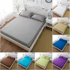 Hotel Collection Fitted Bed Sheet 100%Cotton Blend Single Double King White Gray